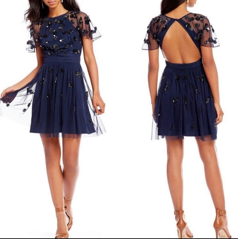 Gianni Bini Sandra Floral Sequin Cocktail Dress